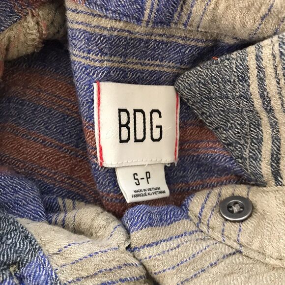 Urban Outfitters BDG Colorful Striped Casual Ovesized Long Sleeve Shirt - S - Picture 8 of 8